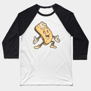 Retro Cartoon Cute Pancake Baseball T-Shirt